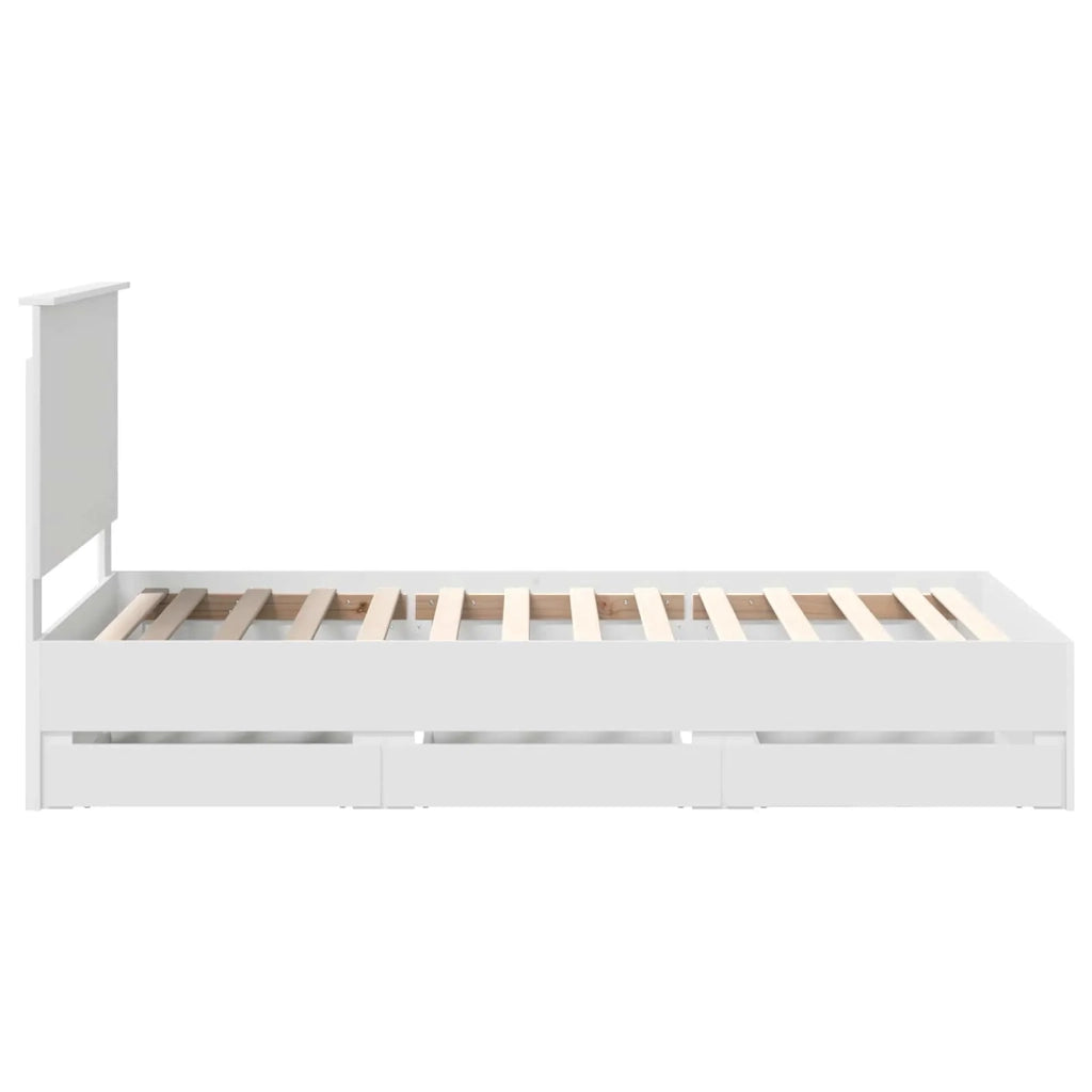 Struttura del letto Bianco 100 x 200 cm Legno Ingegnerizzato