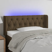 Testiera a LED Marrone Scuro 103x16x78/88 cm in Tessuto 3123565