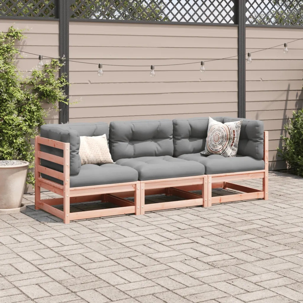 Set Divani da Giardino 3 pz | Set Salotto da Giardino in Legno Massello Abete Douglas
