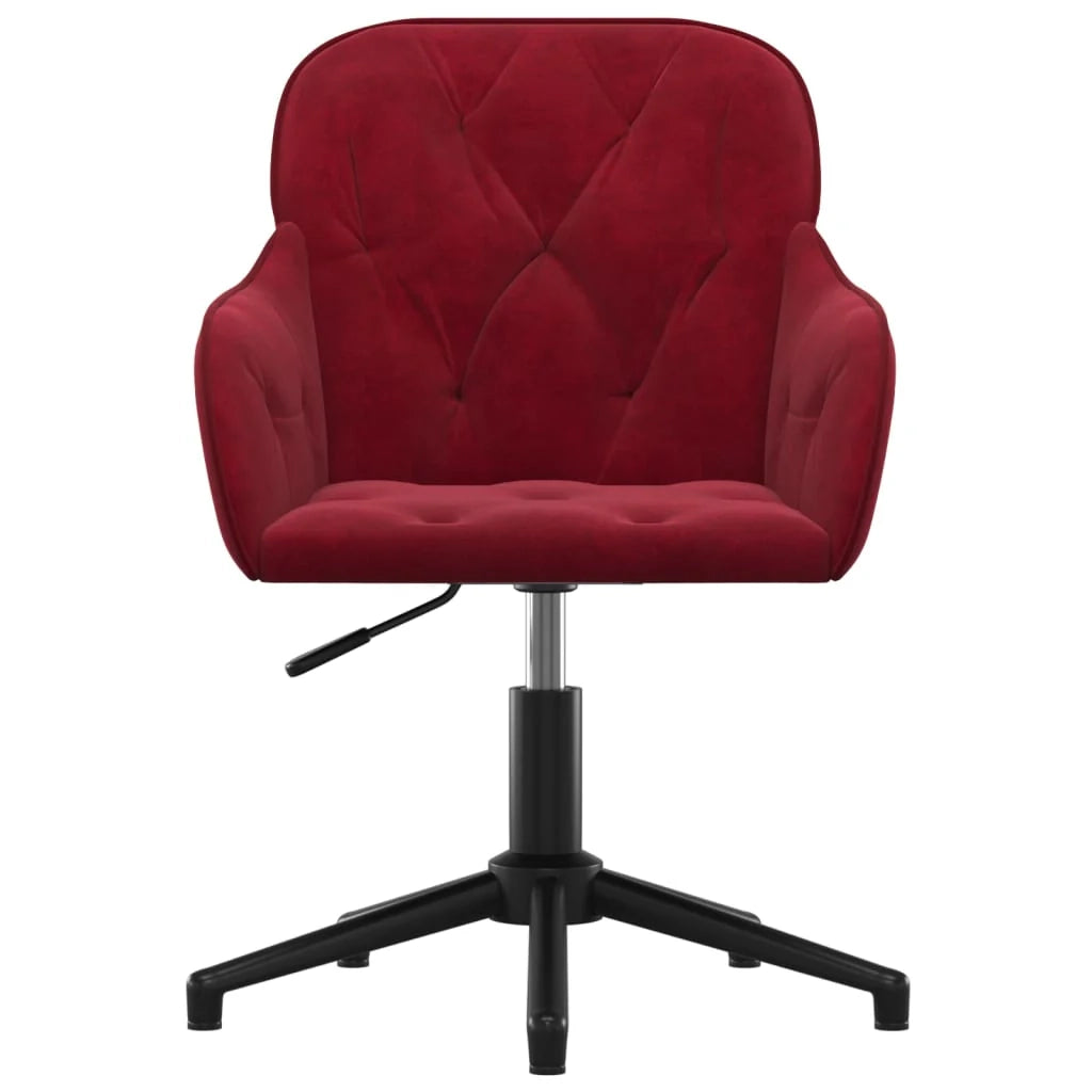 Poltrona girevole/poltrona da ufficio/computer/studio in velluto rosso in 02_0024173