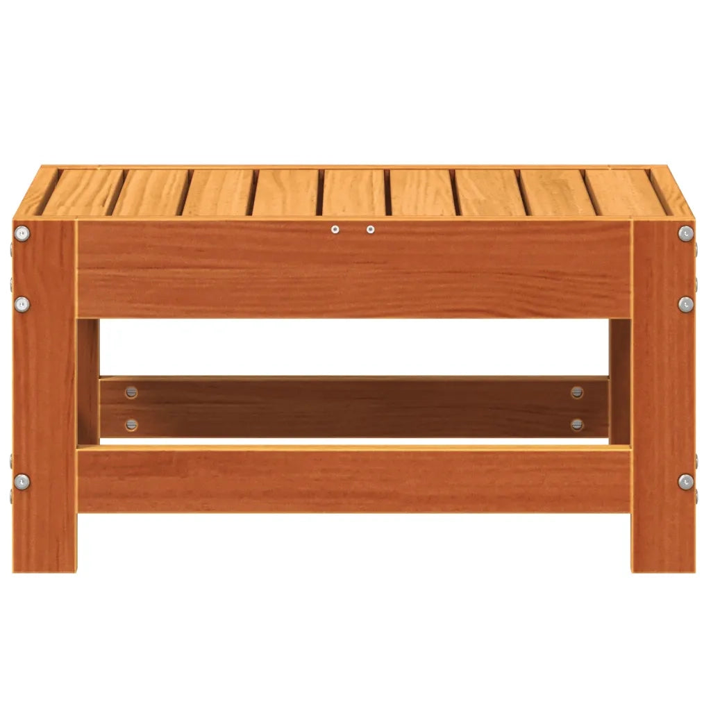 Poggiapiedi da Giardino Marrone Cera 62x30x32 cm Massello Pino 844895