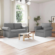Set di divani 2 pcs Grigio chiaro 155 x 82 x 80 cm Tessuto