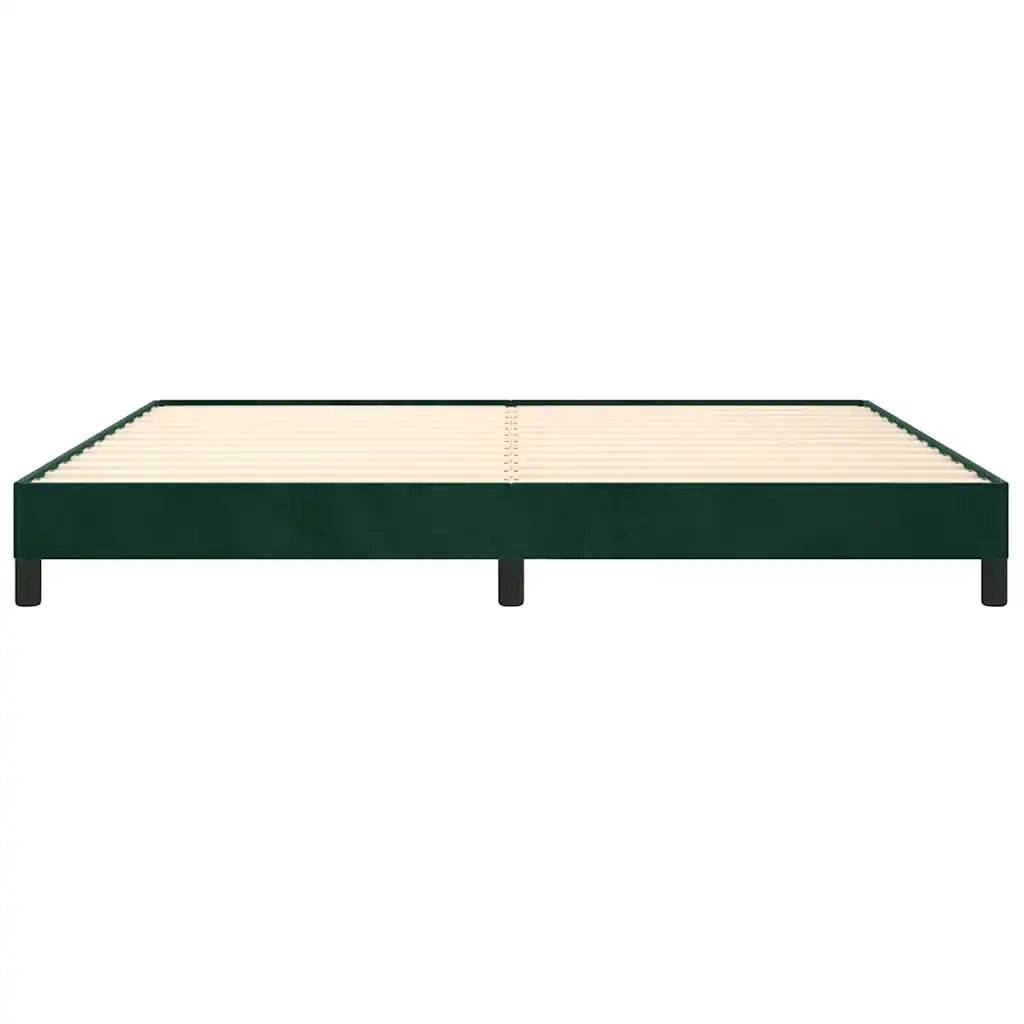 Letto matrimoniale | Letto per adulti | Giroletto senza Materasso Verde Scuro 200x200 cm in Velluto