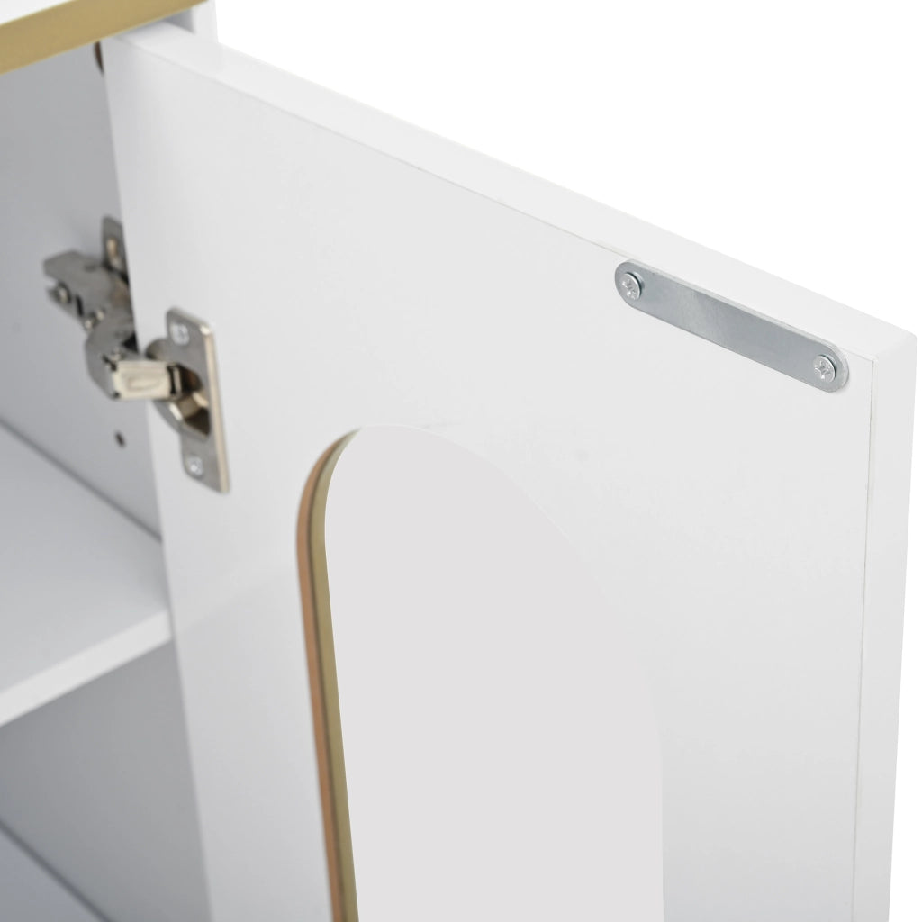 Credenza con Vetrine e Portabottiglie ¨C MINIMAL ¨C Bianco, Moderno, Salvaspazio