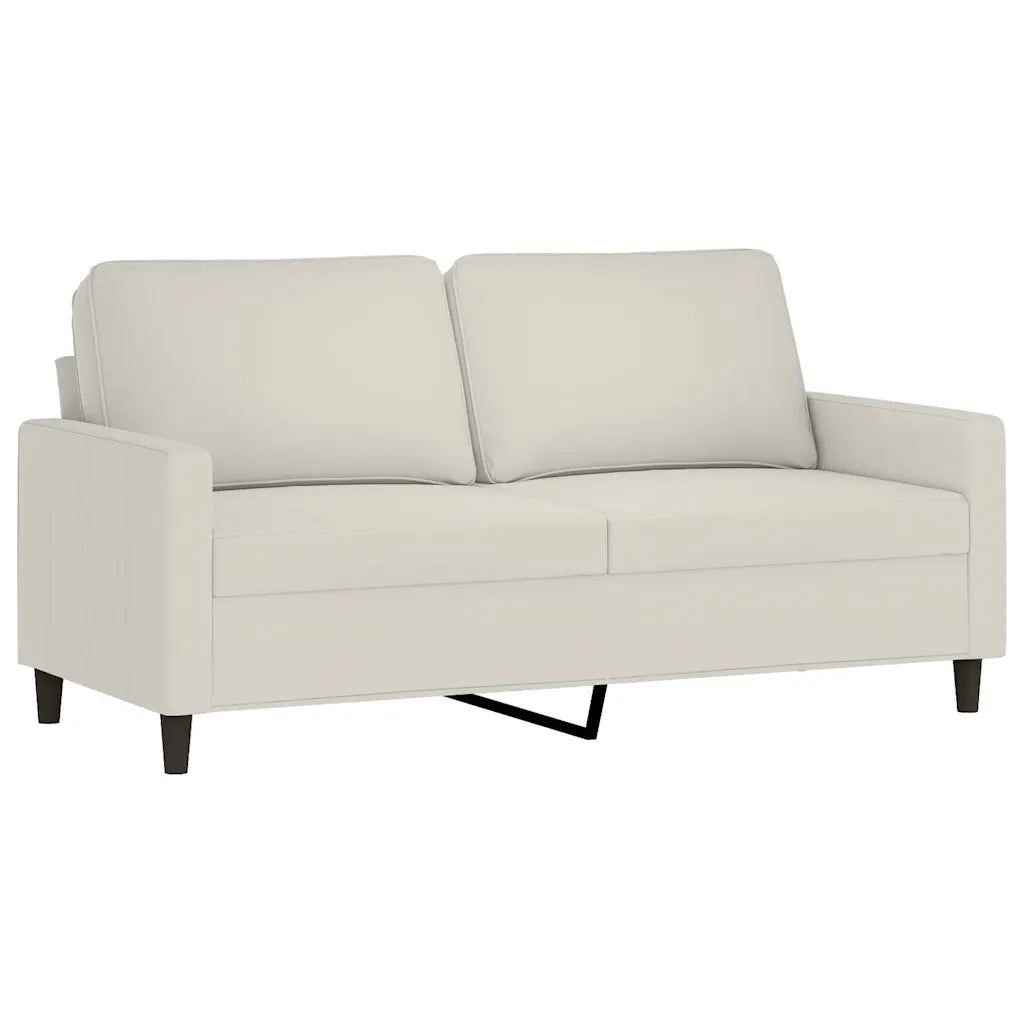 Divano a 2 Posti crema 140 cm in Velluto 359207