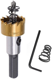 Sega da Giardino Professionale - Placcato Titanio - Chiave a Batteria - Resistenze al Colpo - Diametro 23mm - Profondità di Apertura 15mm