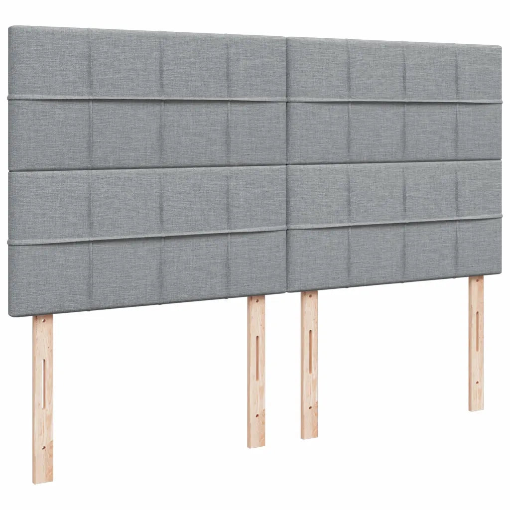 Giroletto a Molle con Materasso Grigio Chiaro 200x200cm Tessuto 3291387