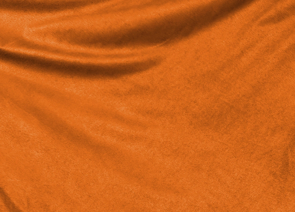 Vestiletto Giroletto Effetto Velluto Estensibile Tinta Unita Mod. Perfetto - Matrimoniale - Arancio