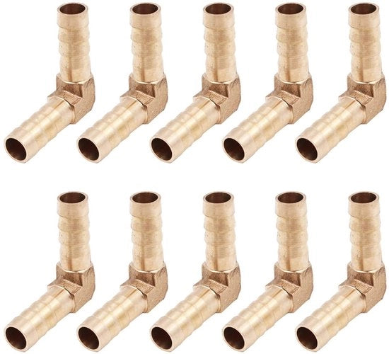 Connettori a 90 gradi in rame - 10 mm - 10 pezzi - Corrosione resistente - Alta qualità - Connettori per tubi