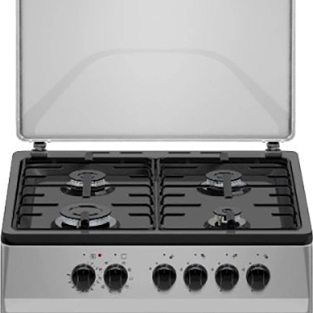 Cucina a Gas Tremiti 60x60 cm Silver con Forno Ventilato Multifunzione 70 Litri Classe A Samet Indomita Line