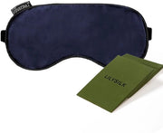 Slaapmasker in Seta 100% con Foderatura Naturale in Seta, con Cintura Regolabile, per Uomo e Donna, colore Blu Scuro.