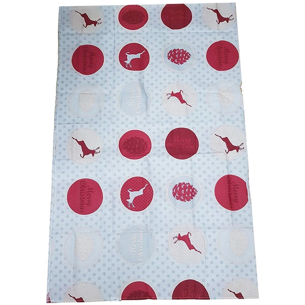 Trade Shop - Tovaglia Per 6 Persone Grigio Renna Pois Christmas Natale 130x170cm Natalizia -