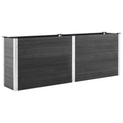 Fioriera rialzata per piante e fiori giardino 250 x 100 x 91 cm WPC grigio 02_0001025