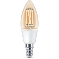 Lampadina a oliva a filamento 40W E14 Philips Smart