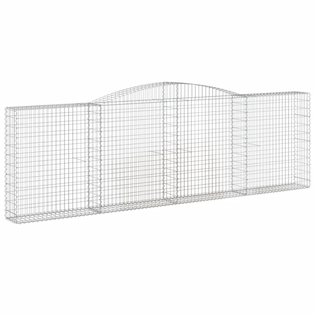 Cesto Gabbione ad Arco 400x30x120/140 cm Ferro Zincato 153526