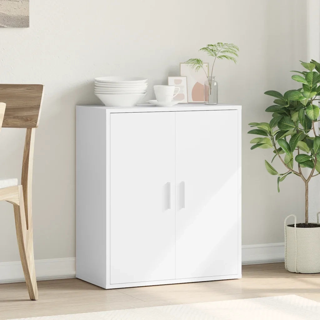 Credenza | Madia | Buffet da pranzo | Armadio da pranzo Bianca 79x38x80 cm in Legno Multistrato