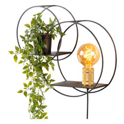 Applique con mensola CIRCLE nero/oro E27 40W Lucide