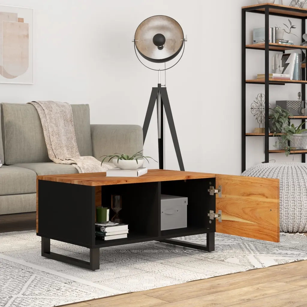 Tavolino da salotto | Tavolino da caff¨¨ | Tavolino da Soggiorno 80x50x40 cm Massello Acacia e Multistrato