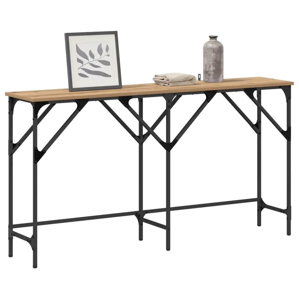 Tavolo consolle rovere artigianale 140 x 29 x 75 cm 883529