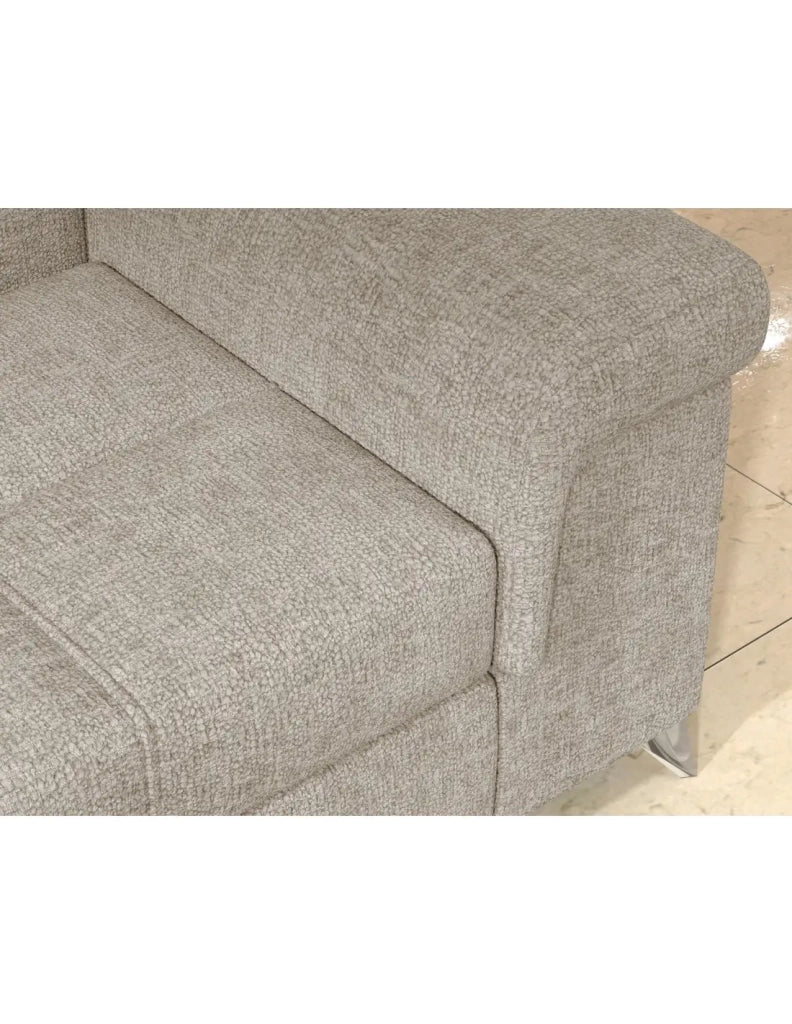 Divano angolare convertibile PALAZZO 4 posti beige – angolo destro con contenitore