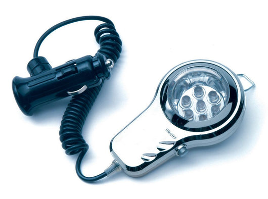 Lampada a 7 Led per presa accendisigari 12V effetto cromato