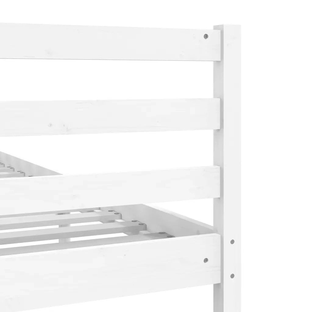 Giroletto-Struttura Letto Bianco 120x190 cm Small Double in Legno Massello 286743