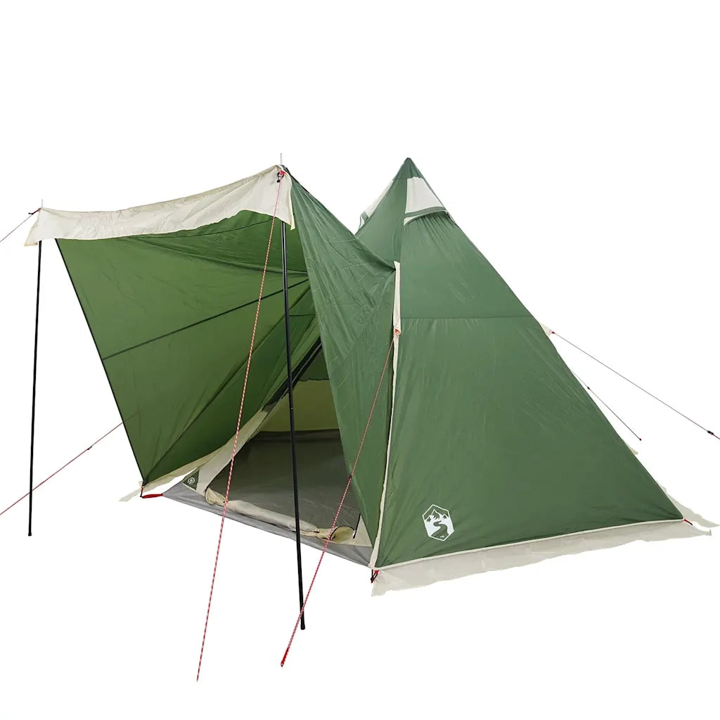 vidaXL Tenda Familiare Tipi per 6 Persone Verde Impermeabile