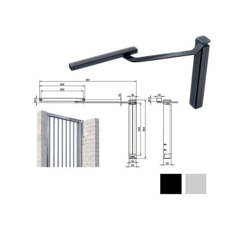 Chiudicancello Vertic.Dx Argento Dc630G Assa Abloy