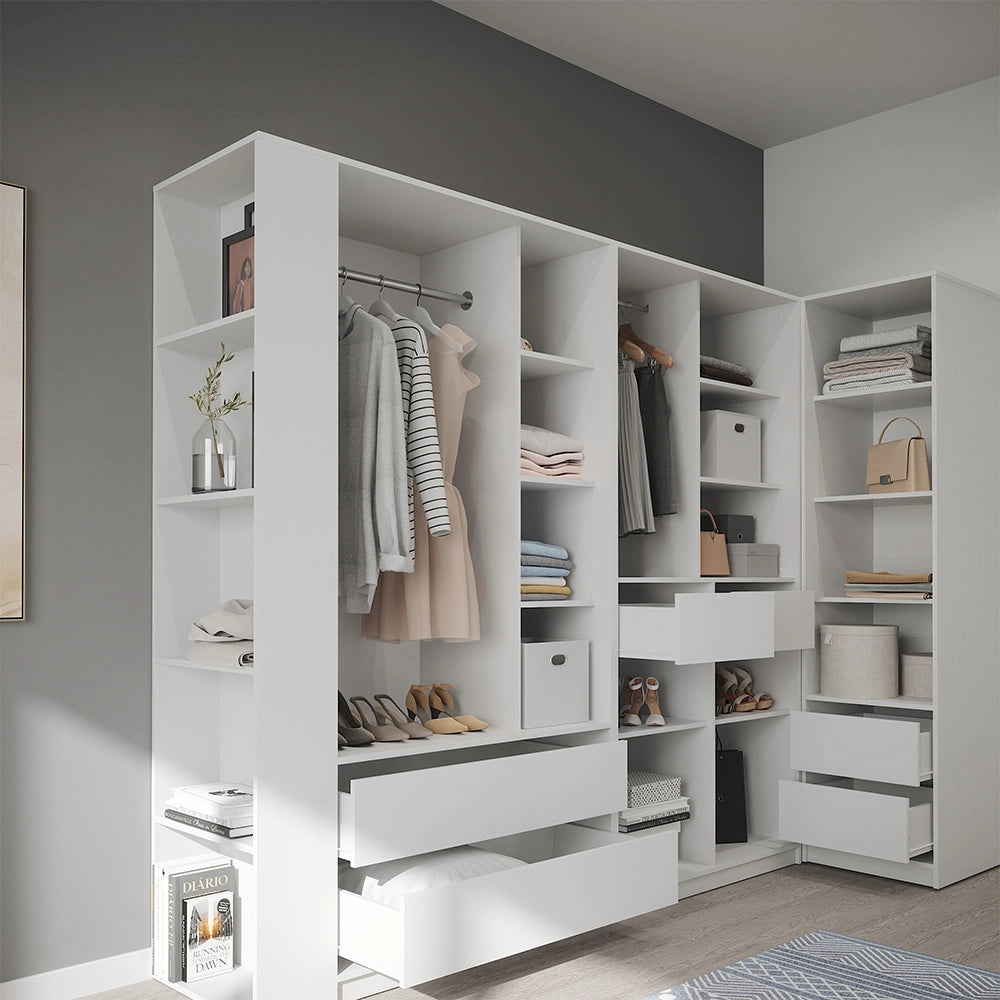 Armadio Elmo Bianco 50 x 200 cm Set di 5 Vicco
