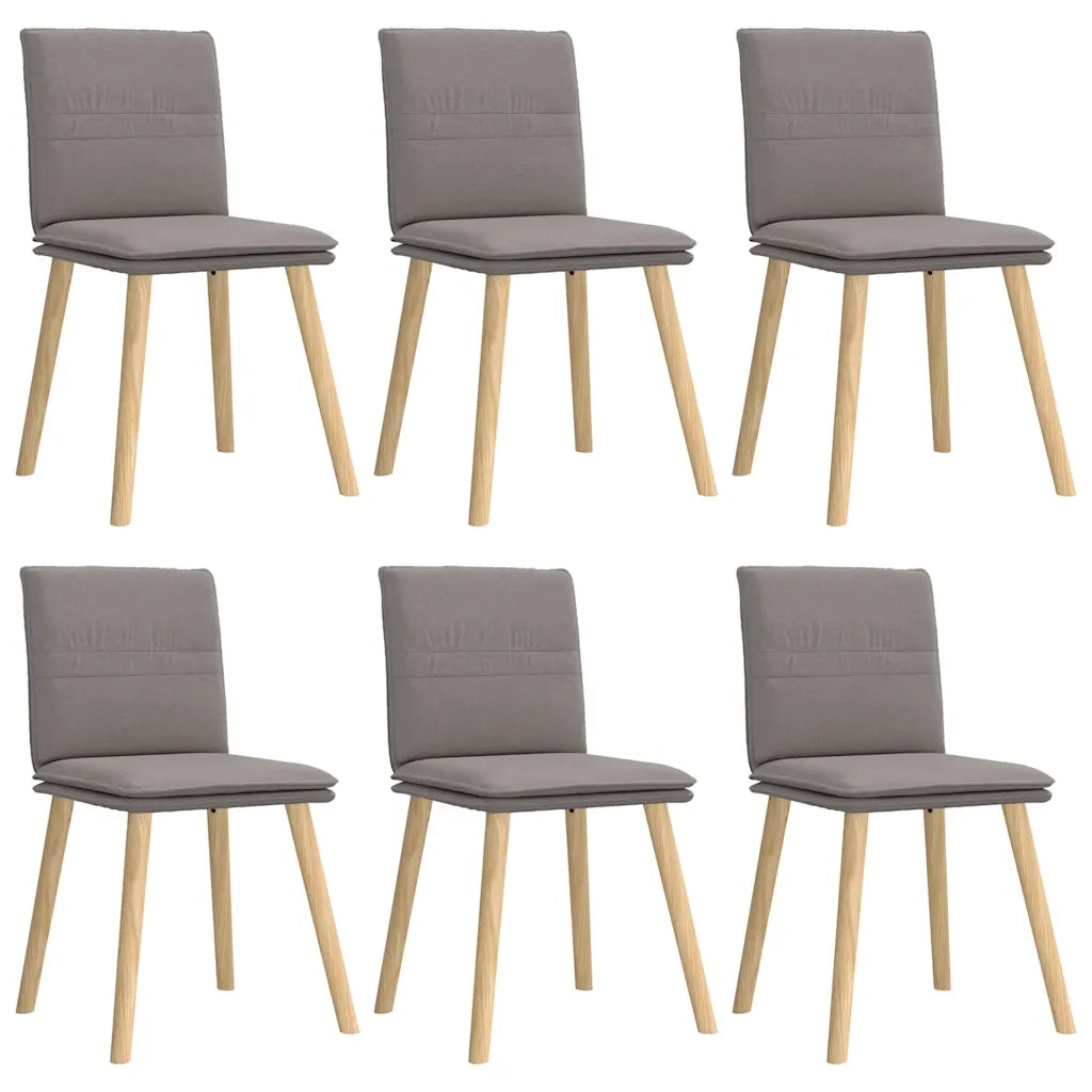 vidaXL Sedie da Pranzo 6 pz Grigio Talpa in Tessuto