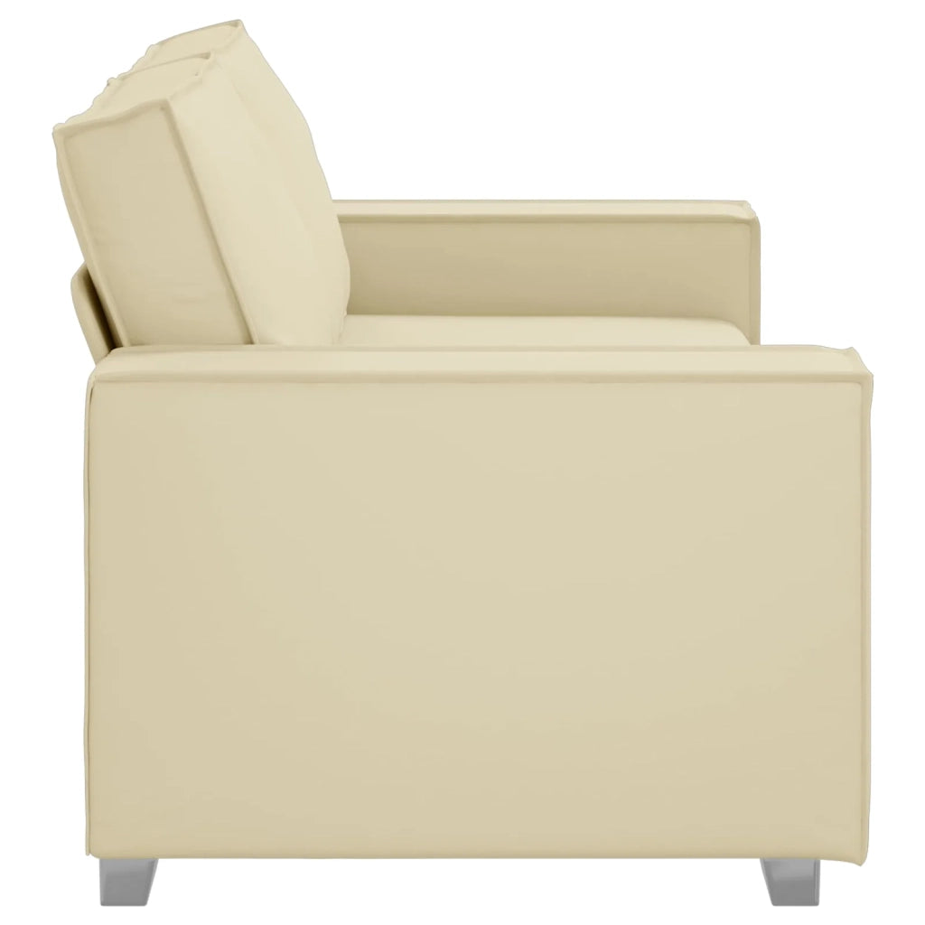 Divano | Divano da soggiorno | Sofa a due posti Crema 180 cm Pelle Sintetica