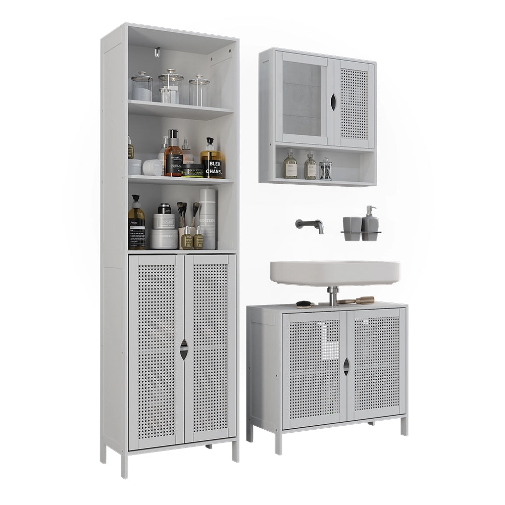 Vicco Set di mobili da bagno Bianco 3 parti
