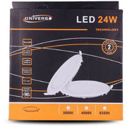 Trade Shop - Pannello Led Slim 24w Incasso Rotondo Luce Bianco Caldo Freddo Naturale P285a-t - -bianco Freddo      -