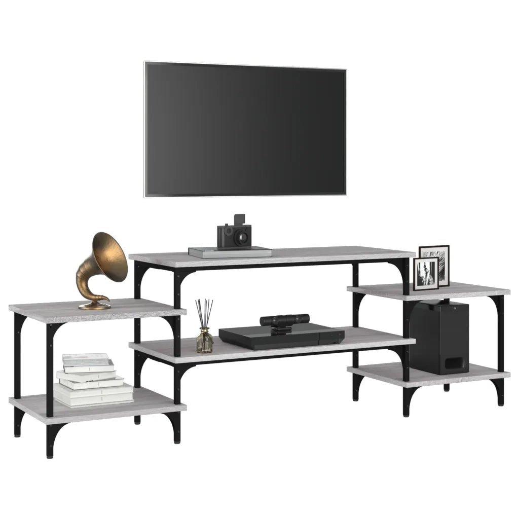 Mobile Porta TV Grigio Sonoma 157x35x52 cm in Legno Multistrato 826323