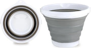 Emiciclo per pavimento 5 l - Emiciclo pieghevole - Sospeso - Grigio-bianco - Adatto per pulizia, conservazione e trasporto di acqua, giochi da spiaggia e altro