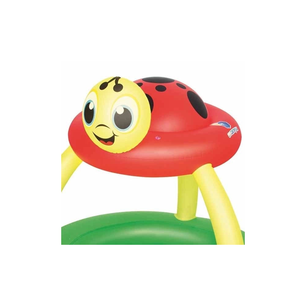 Trade Shop - Piscina Gonfiabile Coccinella Con Parasole 91 X 84 Cm 23 L Per Bambini -