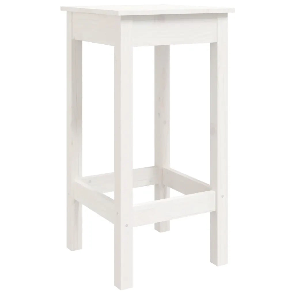 Set da Bar 3 pz Bianco in Legno Massello di Pino 3124728