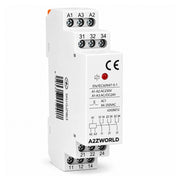 Relè Intermedio Modulare AC230V AC/DC24V, per Guida DIN, Indicatore LED, 1 Modulo, Contatti SPDT, per Automazione Quadri Elettrici (3X8A)
