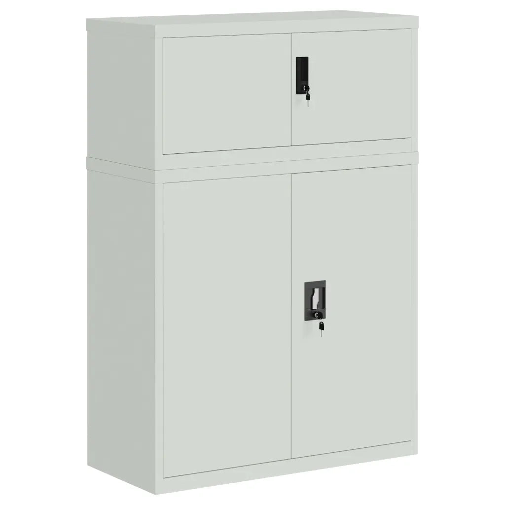 Armadio Classificatore Grigio Chiaro 90x40x130 cm in Acciaiocod mxl 77516