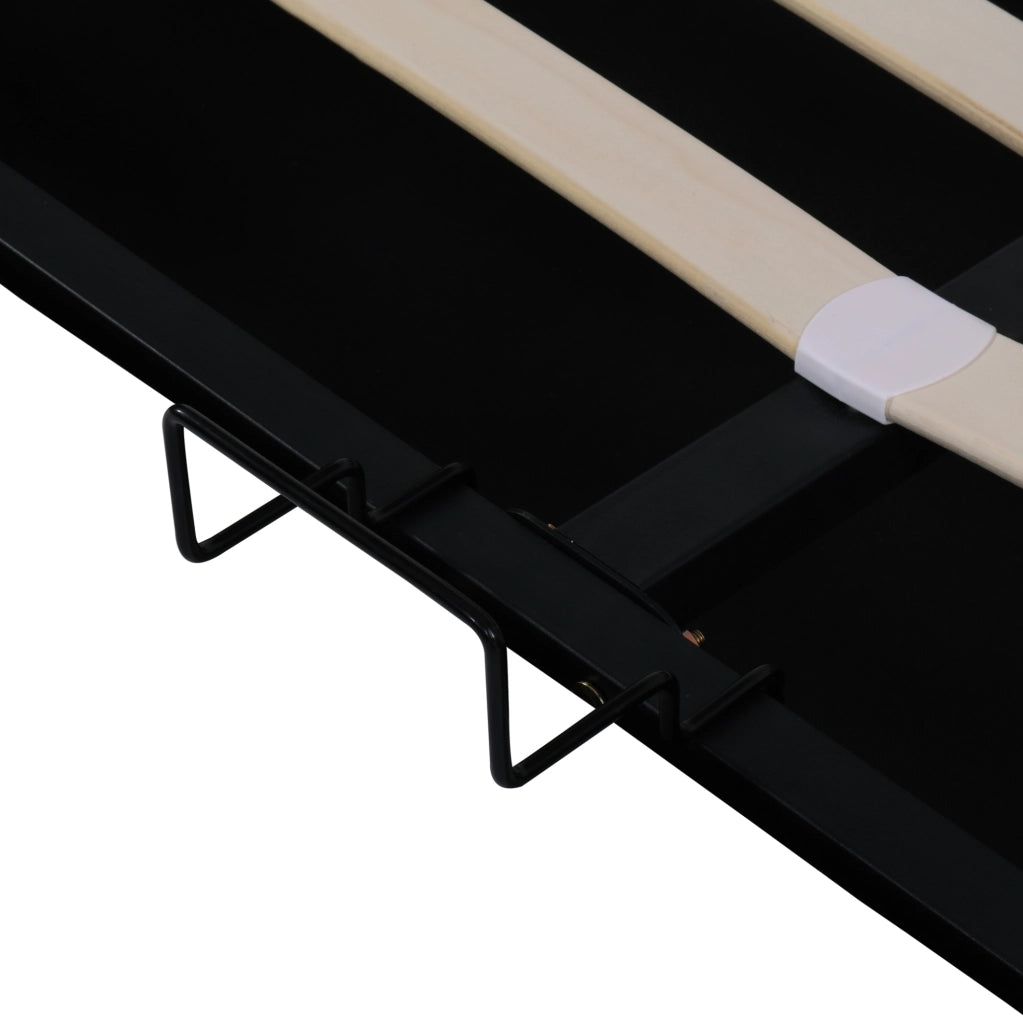 Letto imbottito 180x200 cm grigio con contenitore idraulico, luce LED USB