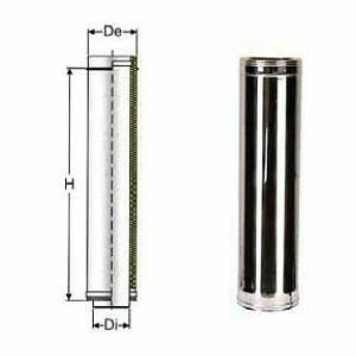 Inox doppia parete aisi 316 tubo l.1000 d.300 350 b08xbjzbgl