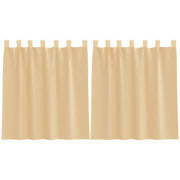 Tende in Voile con Tasche per Aste 2 pz Sabbia
