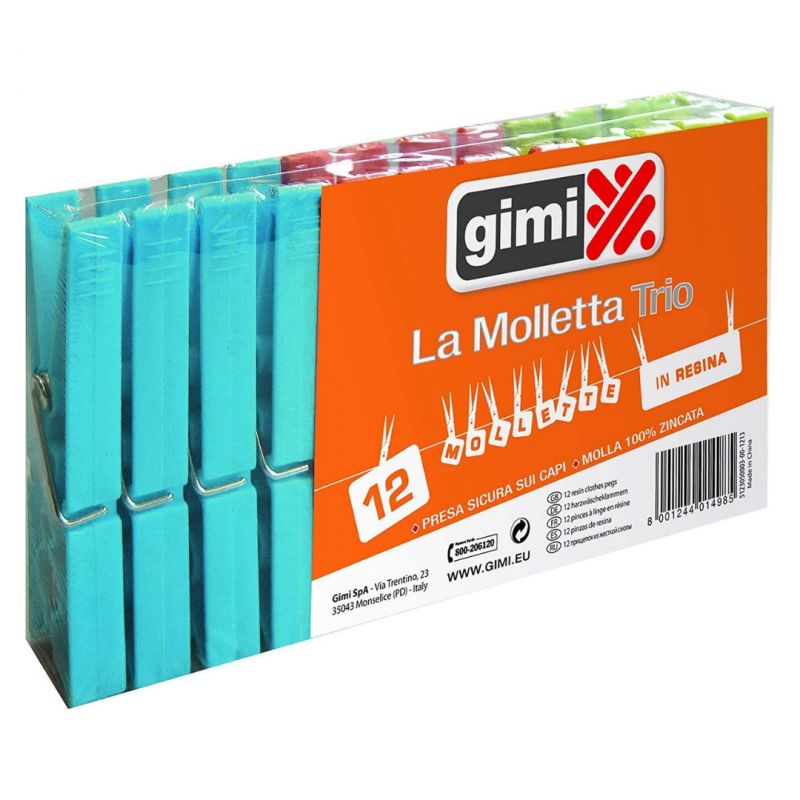 Mollette Gimi Trio 12 Pz
