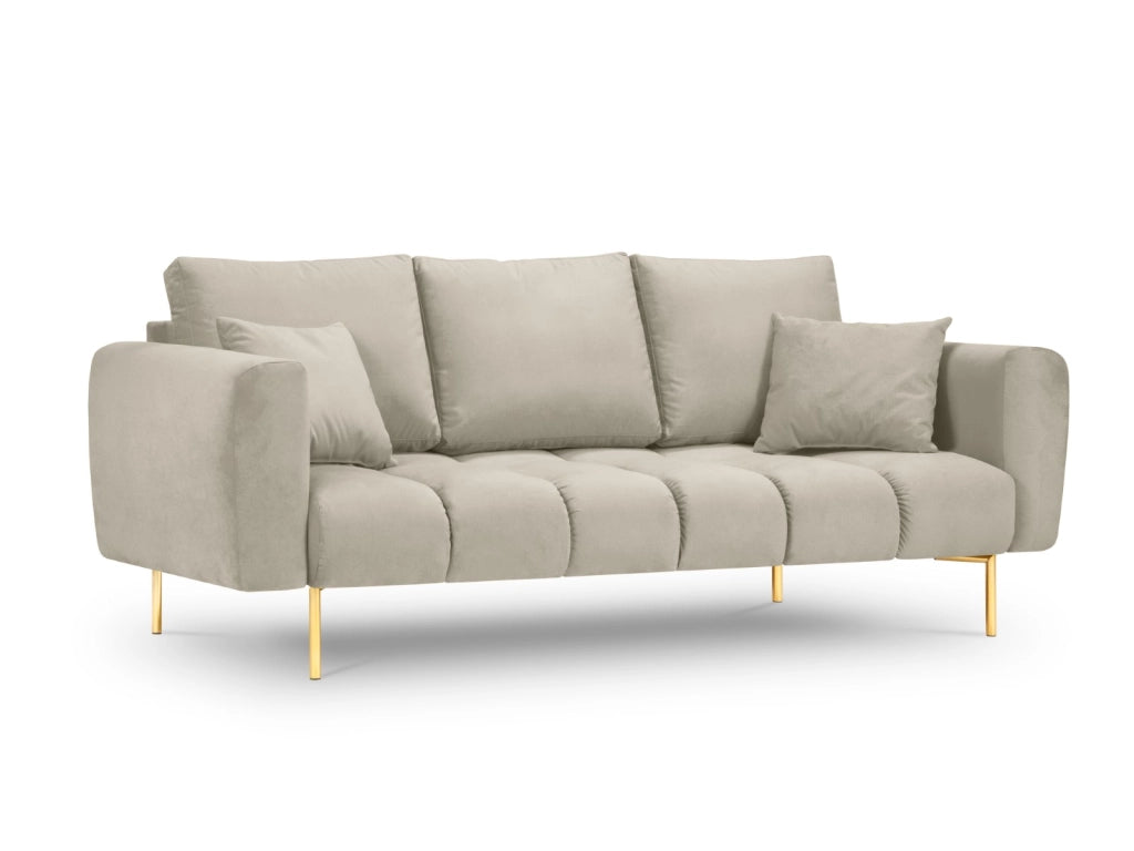 Cosmopolitan Design - Divano "Hastings" 3 posti in velluto beige 