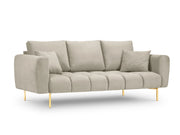 Cosmopolitan Design - Divano "Hastings" 3 posti in velluto beige 
