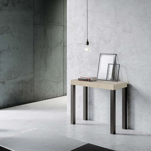 Consolle Allungabile 90-300x40x77 cm Everyday Cashmere Telaio Antracite