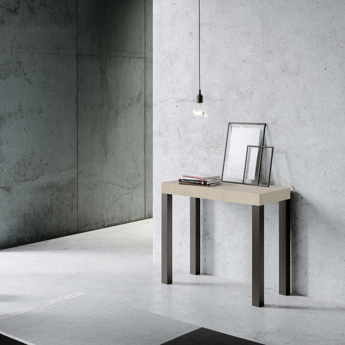 Consolle Allungabile 90-300x40x77 cm Everyday Cashmere Telaio Antracite