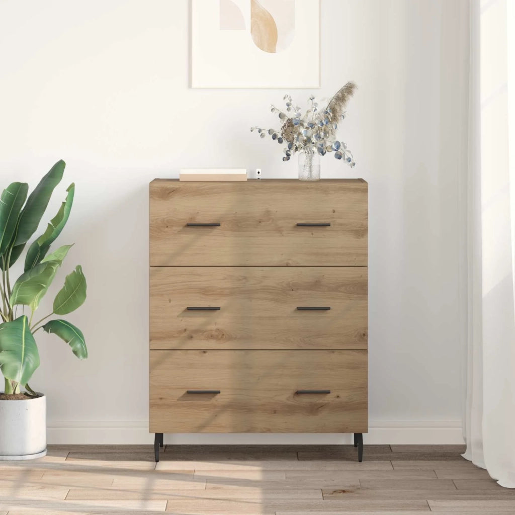 Credenza | Madia | Buffet da pranzo | Armadio da pranzo con cassetto Rovere artigianale 69,5 x 34 x 90 cm