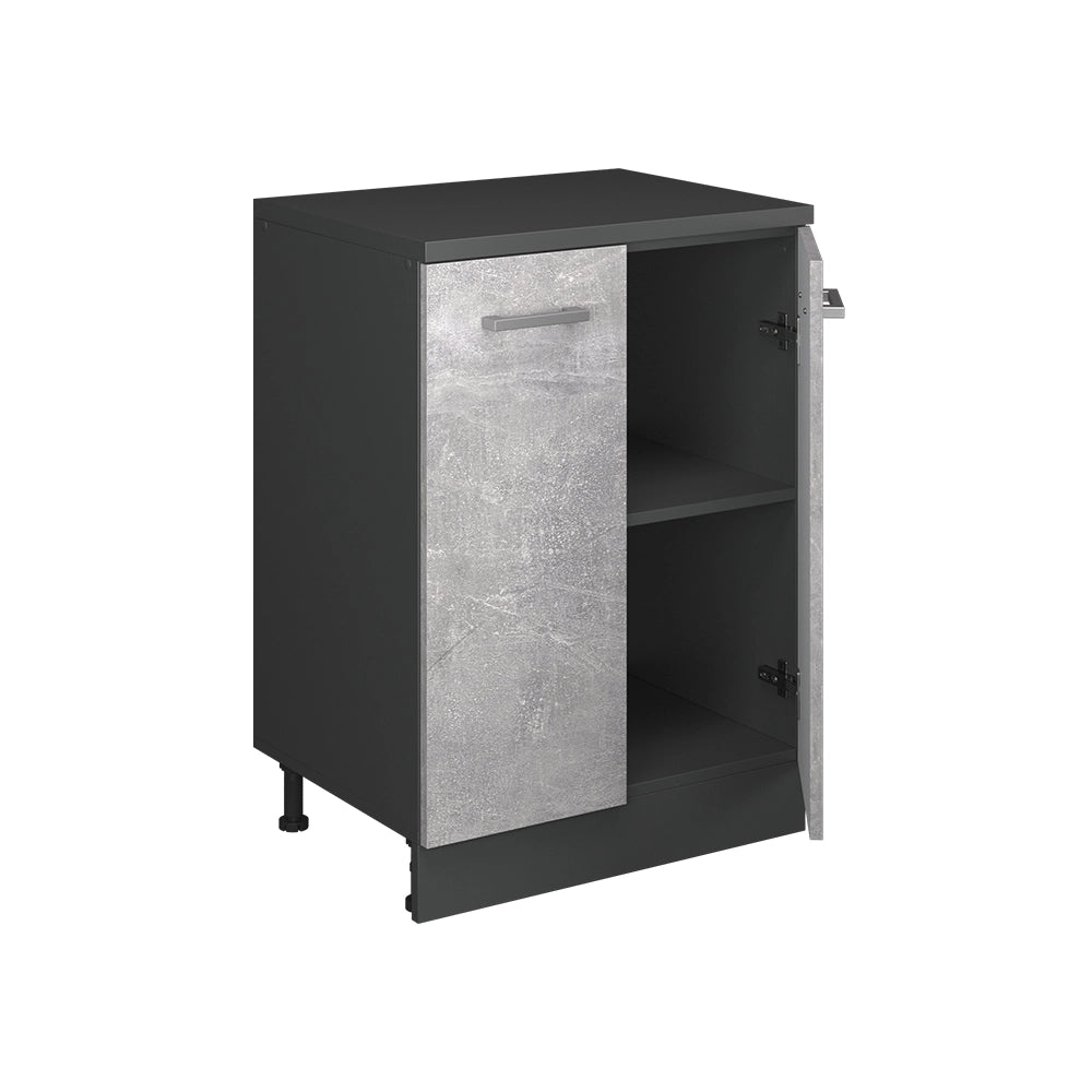 Mobile per mansarda Rion Calcestruzzo/Antracite 60 x 83.8 cm senza inclinazione con 2 ante Vicco