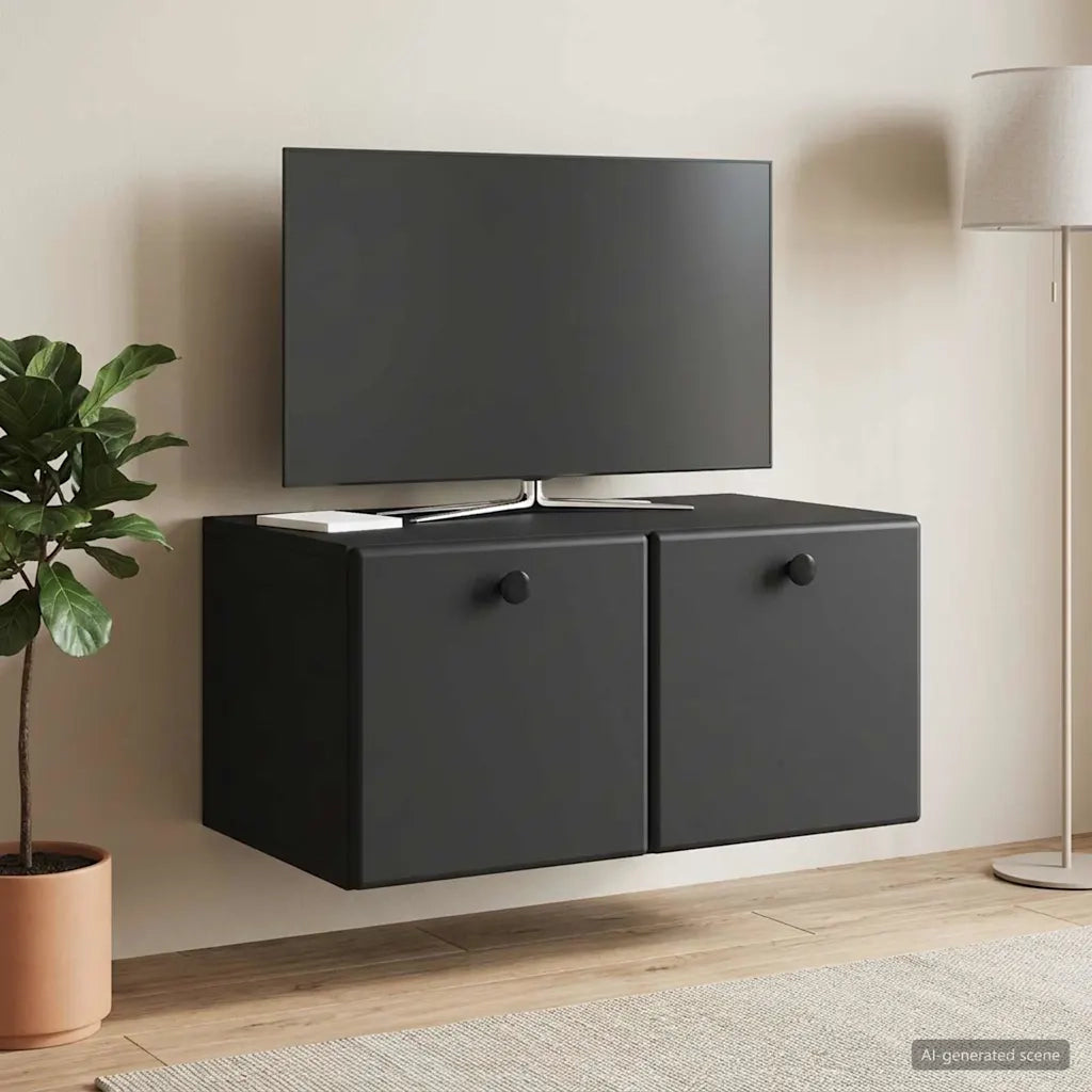 Mobile Porta TV da Muro 59,5 x 41 x 30 cm Nero 899186